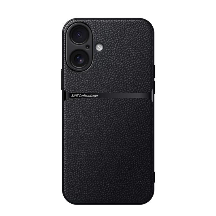 Custodia per telefono antiurto con copertura completa magnetica in pelle Litchi, For iPhone 17e / 16e, For iPhone 17 Pro Max, For iPhone 17 Pro, For iPhone 17
