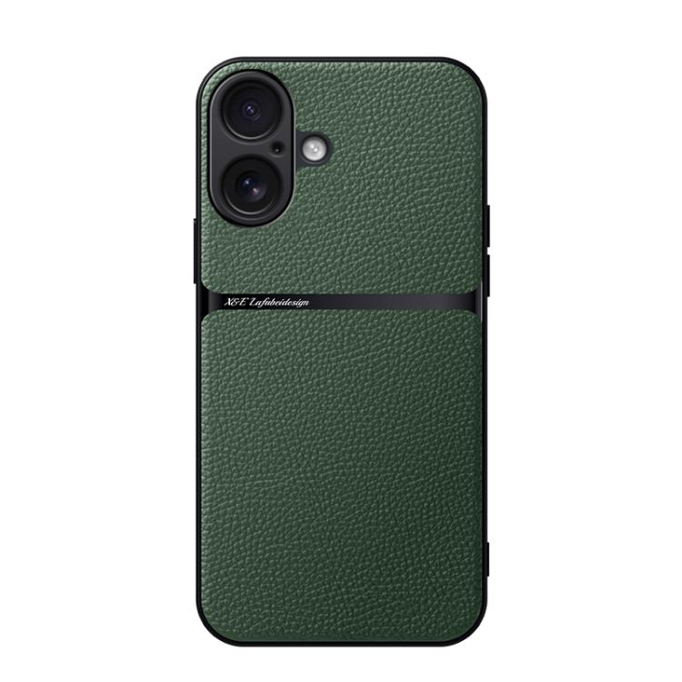 Custodia per telefono antiurto con copertura completa magnetica in pelle Litchi, For iPhone 17e / 16e, For iPhone 17 Pro Max, For iPhone 17 Pro, For iPhone 17