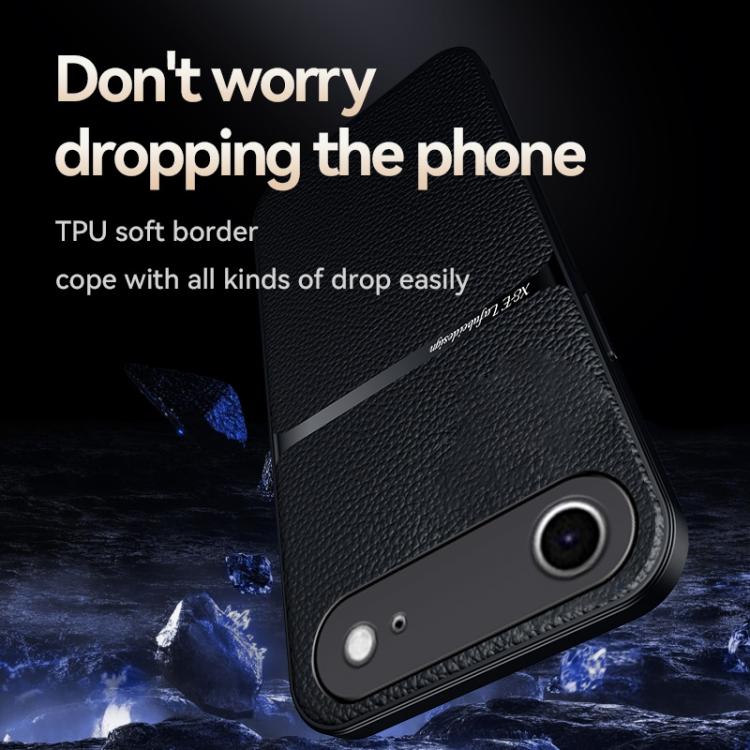 Custodia per telefono antiurto con copertura completa magnetica in pelle Litchi, For iPhone Air, For iPhone 16 Pro Max, For iPhone 16 Pro, For iPhone 16 Plus