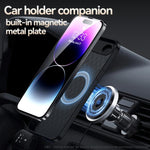 Custodia per telefono antiurto con copertura completa magnetica in pelle Litchi, For iPhone Air, For iPhone 16 Pro Max, For iPhone 16 Pro, For iPhone 16 Plus