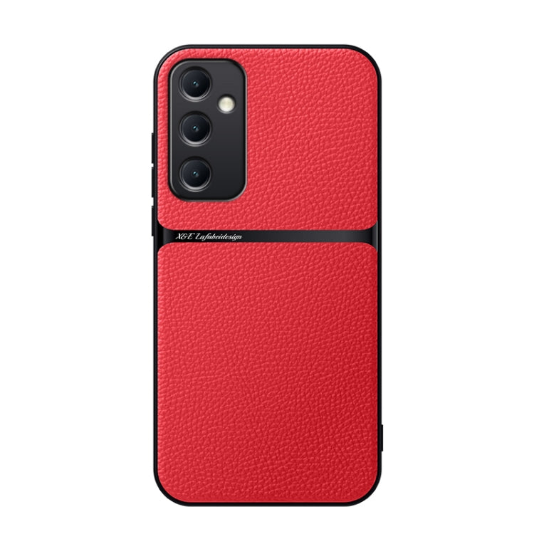 Custodia per telefono antiurto con copertura completa magnetica in pelle Litchi, For Galaxy A36, For Galaxy A16 5G, For Galaxy A15 4G / 5G, For Galaxy A55 5G