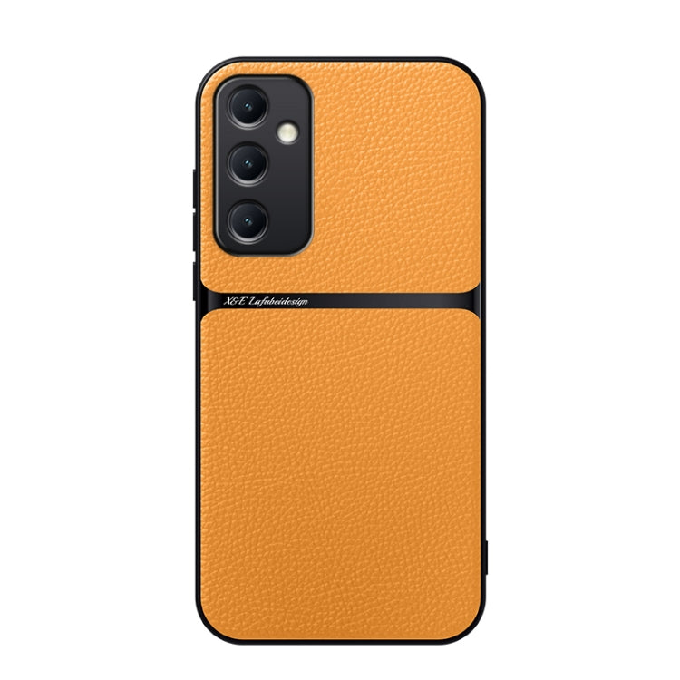 Custodia per telefono antiurto con copertura completa magnetica in pelle Litchi, For Galaxy A36, For Galaxy A16 5G, For Galaxy A15 4G / 5G, For Galaxy A55 5G