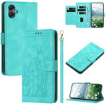 Custodia per telefono in pelle goffrata con tulipani e cordino, For Samsung Galaxy A35 5G, For Samsung Galaxy A05, For Samsung Galaxy A05s, For Samsung Galaxy A25 5G
