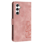 Custodia per telefono in pelle goffrata con tulipani e cordino, For Samsung Galaxy A16 5G / 4G, For Samsung Galaxy A06 4G, For Samsung Galaxy A15 5G / 4G, For Samsung Galaxy A55 5G
