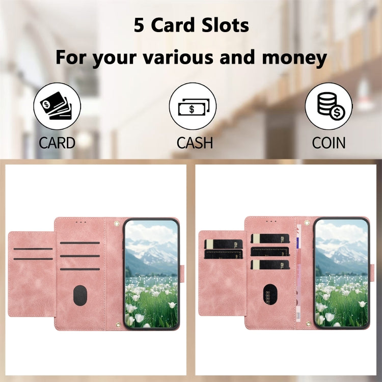 Custodia per telefono in pelle goffrata con tulipani e cordino, For Samsung Galaxy A24 4G, For Samsung Galaxy A23 5G / 4G, For Samsung Galaxy A14 5G / 4G, For Samsung Galaxy A34 5G