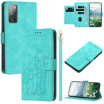 Custodia per telefono in pelle goffrata con tulipani e cordino, For Samsung Galaxy S23+ 5G, For Samsung Galaxy S23 5G, For Samsung Galaxy S20 FE, For Samsung Galaxy S22 Ultra 5G