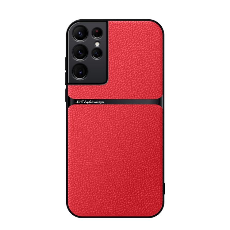 Custodia per telefono antiurto con copertura completa magnetica in pelle Litchi, For Samsung Galaxy S21 5G, For Samsung Galaxy S21+ 5G, For Samsung Galaxy S21 Ultra 5G