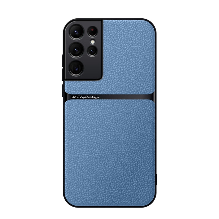 Custodia per telefono antiurto con copertura completa magnetica in pelle Litchi, For Samsung Galaxy S21 5G, For Samsung Galaxy S21+ 5G, For Samsung Galaxy S21 Ultra 5G