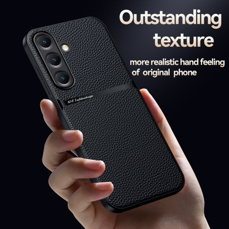 Custodia per telefono antiurto con copertura completa magnetica in pelle Litchi, For Samsung Galaxy S25 5G, For Samsung Galaxy S25+ 5G, For Samsung Galaxy S25 Ultra 5G, For Samsung Galaxy S24 FE 5G