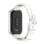 Cinturino per orologio in pelle PU in microfibra con guscio metallico Mijobs, For Xiaomi Smart Band 9 Active / Redmi Band 3
