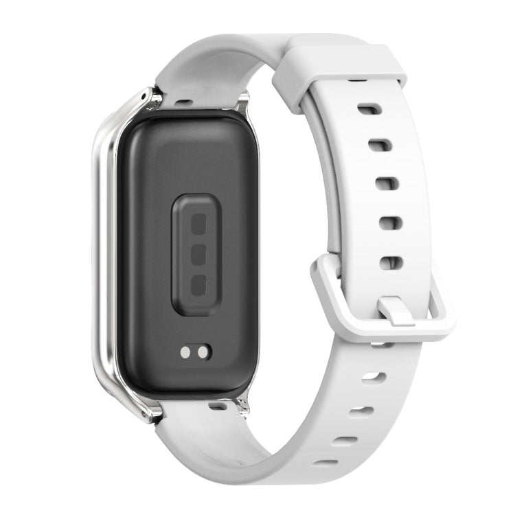 Cinturino per orologio in silicone con guscio metallico Mijobs, For Xiaomi Smart Band 9 Active / Redmi Band 3