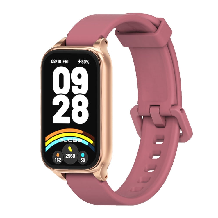Cinturino per orologio in silicone con guscio metallico Mijobs, For Xiaomi Smart Band 9 Active / Redmi Band 3