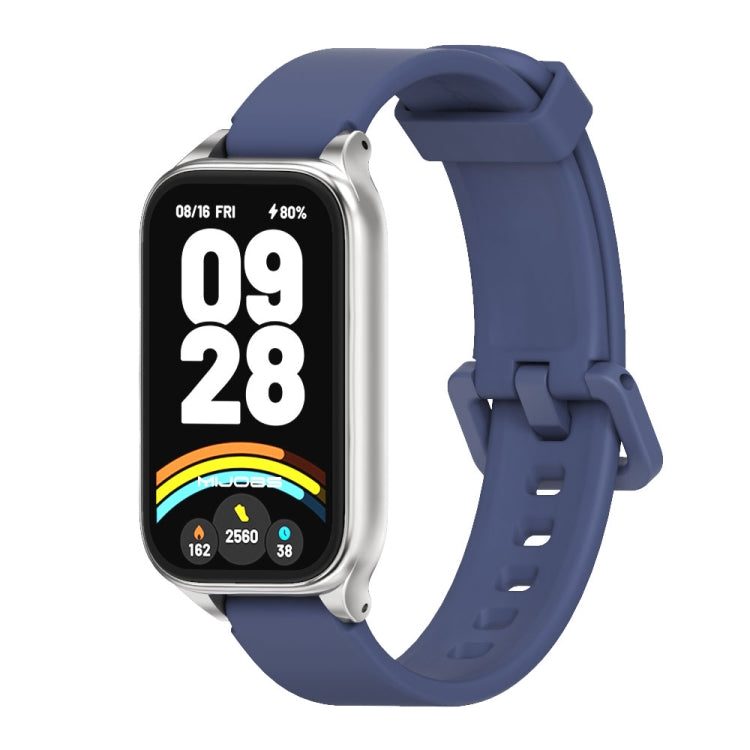 Cinturino per orologio in silicone con guscio metallico Mijobs, For Xiaomi Smart Band 9 Active / Redmi Band 3