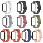 Cinturino per orologio in silicone con guscio metallico Mijobs, For Xiaomi Smart Band 9 Active / Redmi Band 3