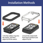 Cinturino per orologio in silicone con guscio metallico Mijobs, For Xiaomi Smart Band 9 Active / Redmi Band 3