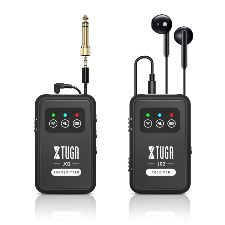 XTUGA J02 2.4G Stereo Wireless In-Ear Mini Monitor System con trasmettitore e ricevitore, J02