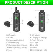 Trasmettitore e ricevitore wireless XLR UHF SF-1