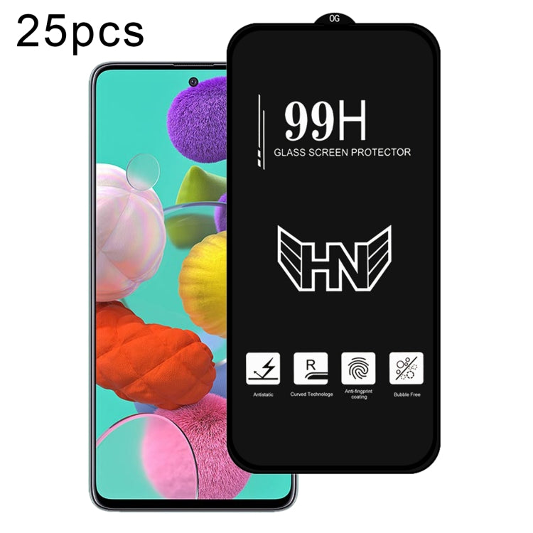 25 pezzi di pellicola in vetro temperato a schermo intero con grande arco in alluminio, For Samsung Galaxy A16, For Samsung Galaxy A16 5G, For Samsung Galaxy A06, For Samsung Galaxy A25, For Samsung Galaxy A15 5G, For Samsung Galaxy A55                ...