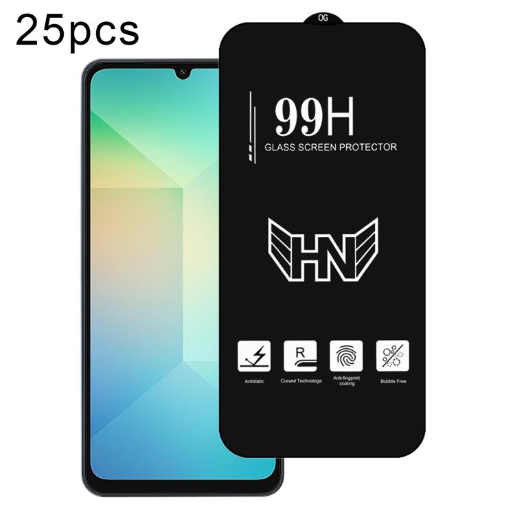 25 pezzi di pellicola in vetro temperato a schermo intero con grande arco in alluminio, For Samsung Galaxy A16, For Samsung Galaxy A16 5G, For Samsung Galaxy A06, For Samsung Galaxy A25, For Samsung Galaxy A15 5G, For Samsung Galaxy A55                ...