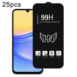 25 pezzi di pellicola in vetro temperato a schermo intero con grande arco in alluminio, For Samsung Galaxy A16, For Samsung Galaxy A16 5G, For Samsung Galaxy A06, For Samsung Galaxy A25, For Samsung Galaxy A15 5G, For Samsung Galaxy A55                ...