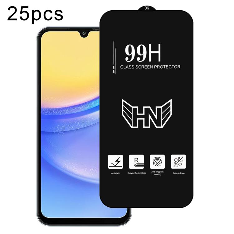 25 pezzi di pellicola in vetro temperato a schermo intero con grande arco in alluminio, For Samsung Galaxy A16, For Samsung Galaxy A16 5G, For Samsung Galaxy A06, For Samsung Galaxy A25, For Samsung Galaxy A15 5G, For Samsung Galaxy A55                ...