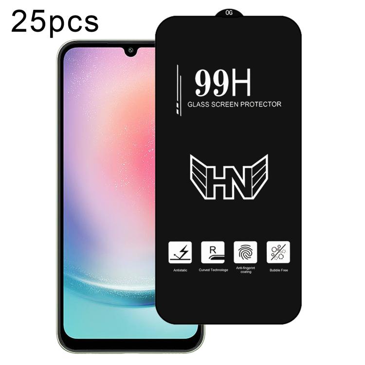 25 pezzi di pellicola in vetro temperato a schermo intero con grande arco in alluminio, For Samsung Galaxy A16, For Samsung Galaxy A16 5G, For Samsung Galaxy A06, For Samsung Galaxy A25, For Samsung Galaxy A15 5G, For Samsung Galaxy A55                ...