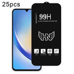 25 pezzi di pellicola in vetro temperato a schermo intero con grande arco in alluminio, For Samsung Galaxy A16, For Samsung Galaxy A16 5G, For Samsung Galaxy A06, For Samsung Galaxy A25, For Samsung Galaxy A15 5G, For Samsung Galaxy A55                ...