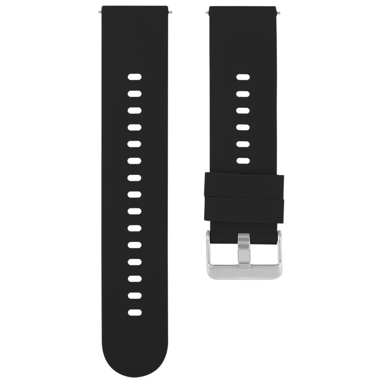 Cinturino per orologio in silicone con fibbia in acciaio tinta unita, 18mm