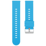 Cinturino per orologio in silicone con fibbia in acciaio tinta unita, 20mm
