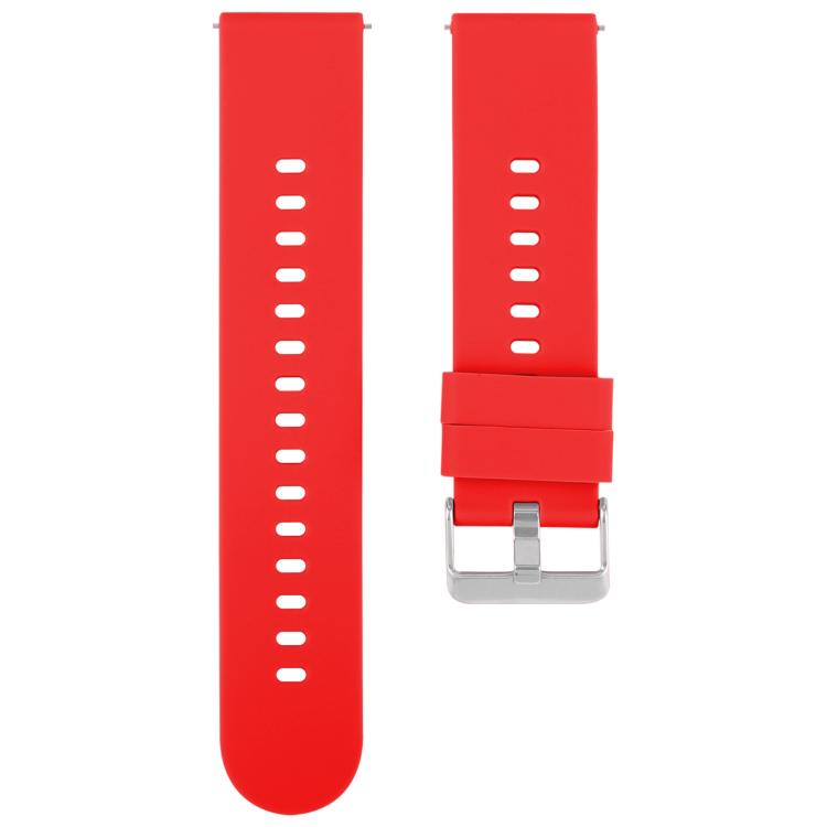 Cinturino per orologio in silicone con fibbia in acciaio tinta unita, 20mm