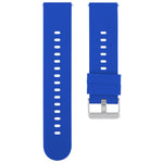 Cinturino per orologio in silicone con fibbia in acciaio tinta unita, 22mm