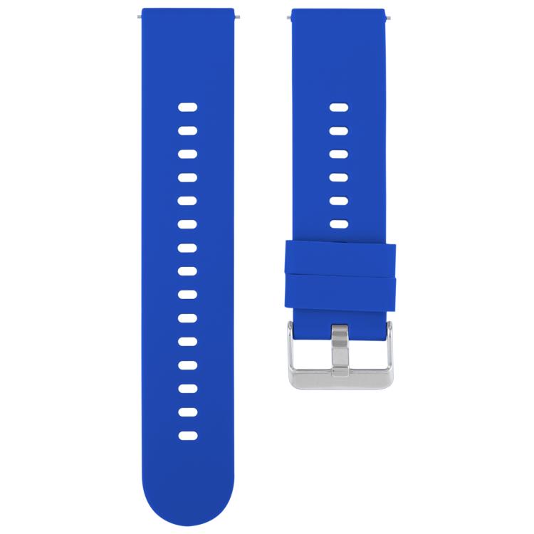 Cinturino per orologio in silicone con fibbia in acciaio tinta unita, 22mm