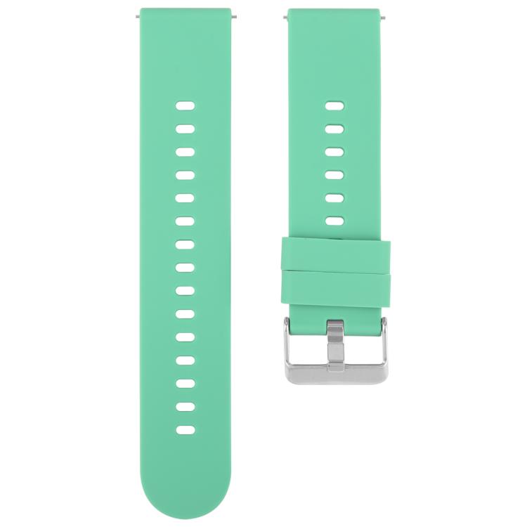 Cinturino per orologio in silicone con fibbia in acciaio tinta unita, 22mm