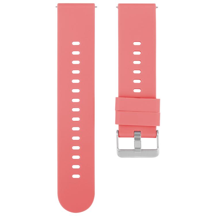 Cinturino per orologio in silicone con fibbia in acciaio tinta unita, 22mm
