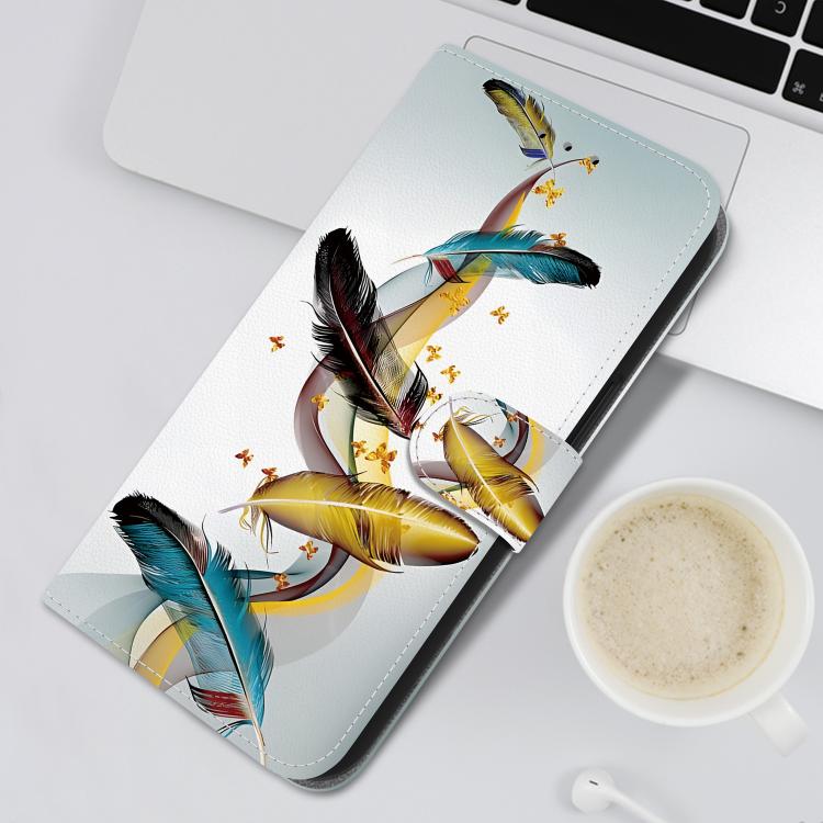 Custodia per telefono in pelle con disegno colorato con texture di cristallo, For Samsung Galaxy S24 Ultra 5G