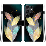 Custodia per telefono in pelle con disegno colorato con texture di cristallo, For Samsung Galaxy S24 Ultra 5G