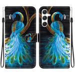 Custodia per telefono in pelle con disegno colorato con texture di cristallo, For Samsung Galaxy S24 5G