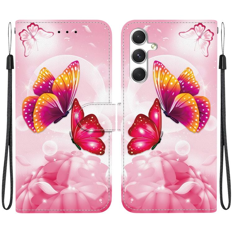 Custodia per telefono in pelle con disegno colorato con texture di cristallo, For Samsung Galaxy S24+ 5G