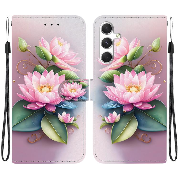 Custodia per telefono in pelle con disegno colorato con texture di cristallo, For Samsung Galaxy S24+ 5G