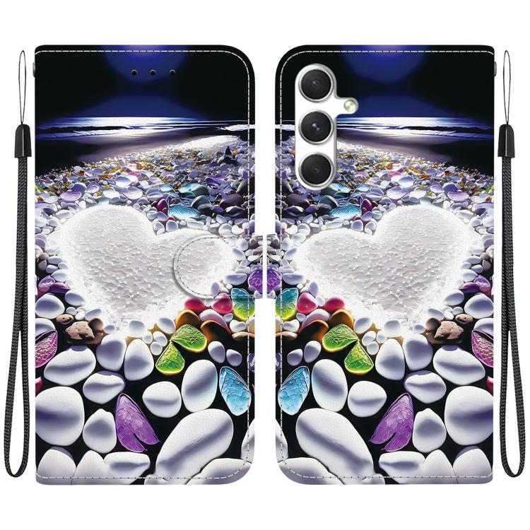 Custodia per telefono in pelle con disegno colorato con texture di cristallo, For Samsung Galaxy S24+ 5G