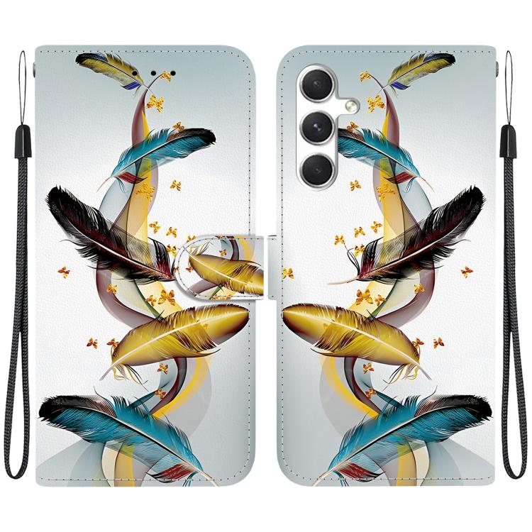 Custodia per telefono in pelle con disegno colorato con texture di cristallo, For Samsung Galaxy S23 FE 5G