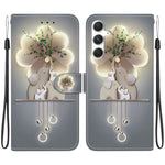 Custodia per telefono in pelle con disegno colorato con texture di cristallo, For Samsung Galaxy S23 FE 5G