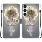 Custodia per telefono in pelle con disegno colorato con texture di cristallo, For Samsung Galaxy S23 5G