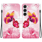 Custodia per telefono in pelle con disegno colorato con texture di cristallo, For Samsung Galaxy S23 5G