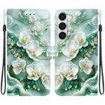 Custodia per telefono in pelle con disegno colorato con texture di cristallo, For Samsung Galaxy S23 5G