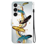 Custodia per telefono in pelle con disegno colorato con texture di cristallo, For Samsung Galaxy S23+ 5G
