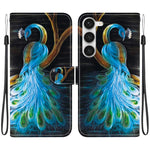 Custodia per telefono in pelle con disegno colorato con texture di cristallo, For Samsung Galaxy S23+ 5G
