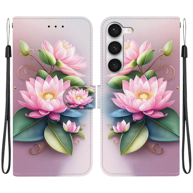 Custodia per telefono in pelle con disegno colorato con texture di cristallo, For Samsung Galaxy S23+ 5G