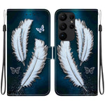 Custodia per telefono in pelle con disegno colorato con texture di cristallo, For Samsung Galaxy S23 Ultra 5G