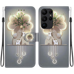 Custodia per telefono in pelle con disegno colorato con texture di cristallo, For Samsung Galaxy S23 Ultra 5G